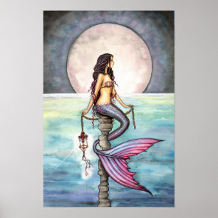 Betoverde Zee Zeemeermin Kunst Poster Print