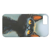 Betoverde zwarte kat Case-Mate iPhone case (Achterkant (Horizontaal))