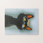 Betoverde zwarte kat legpuzzel (Horizontaal)