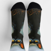 Betoverde zwarte kat sokken (Top)