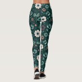 betoverend anemoonpatroon leggings (Achterkant)