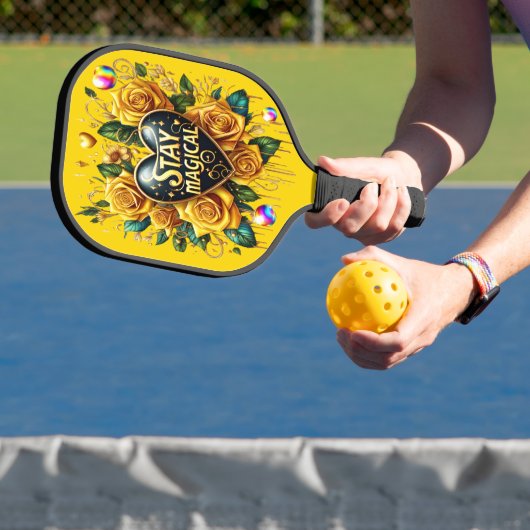 Betoverend boeket van gouden Rozen en hart Pickleball Paddle (Insitu)