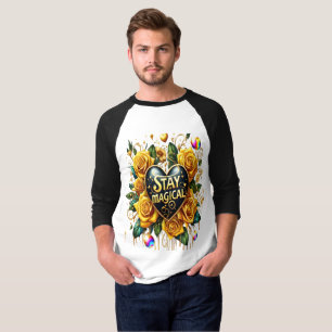 Betoverend boeket van gouden Rozen en hart T-shirt