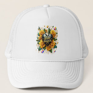 Betoverend boeket van gouden Rozen en hart Trucker Pet