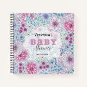 Betoverend Bohemian Meadow Flowers Baby shower Notitieboek (Voorkant)