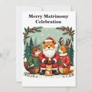 Betoverend bos Kerstmis Kaart