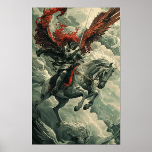 Betoverend Dragon Rider Fantasy Poster