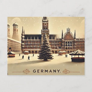 Betoverend Duits kerstontwerp – nostalgisch Feestdagenkaart