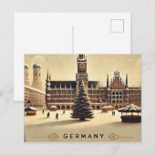 Betoverend Duits kerstontwerp – nostalgisch Feestdagenkaart (Voorkant / Achterkant)