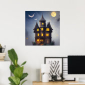 Betoverend Halloween maanlicht Poster (Thuiskantoor)