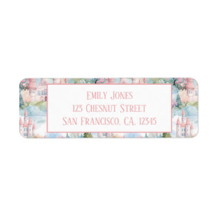 Betoverend kasteellandschap - Retouradres Etiket