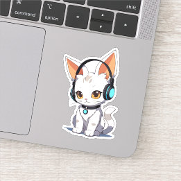 Betoverend Kawaii Kat ontwerp Sticker