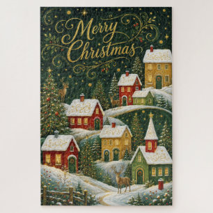 Betoverend Kerstmisdorp Legpuzzel