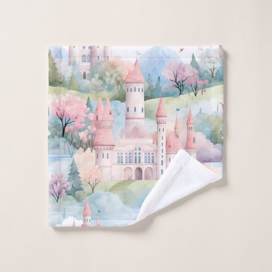 Betoverend Prinses Kasteel Landschap - Bad Handdoek (Wasdoekje)