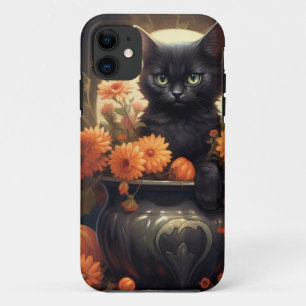 Betoverend Schattige Halloween Cat iPhone 11 Hoesje
