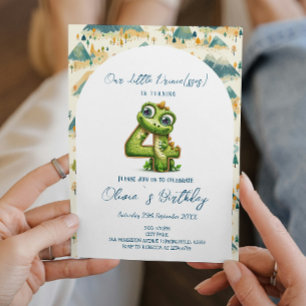 Betoverend sprookje 4e verjaardagsfeestje kaart