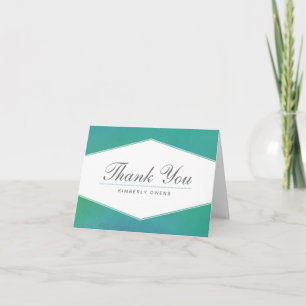 Betoverend Tealgroene Aquarel Bedankt