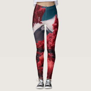 Betoverend vulkanisch landschap in Infrarood Splen Leggings