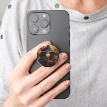 Betoverende Autumn Witch Glas in lood Telefoongree