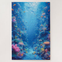 Betoverende blauwe diepten en koraaltinten