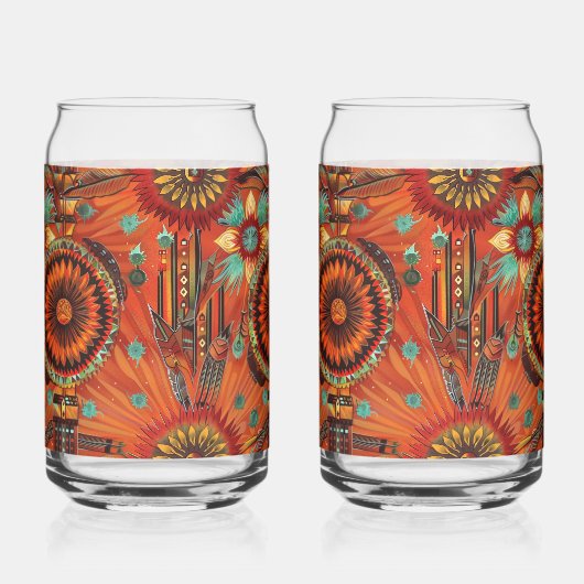 Betoverende blauwe "ingewikkelde echo's" drank kan blikvorm glas (Achterkant)