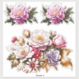 Betoverende Bloemen Floral Vinyl Stickers aanpasse