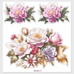 Betoverende Bloemen Floral Vinyl Stickers aanpasse
