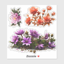 Betoverende Bloemen Floral Vinyl Stickers aanpasse