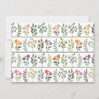 Betoverende bloementuin Kleurrijke bloemkunst kaar Feestdagenkaart