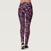 Betoverende Bloom: Paarse Moonlight Leggings (Achterkant)