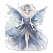 Betoverende Blue Fairy Vinyl Decal Sticker (Voorkant)