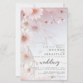 betoverende blush roze bloemenbruiloft (Voorkant)