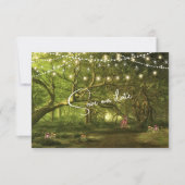 Betoverende bos bruiloft lichten paddestoelen Ree  Save The Date (Voorkant)