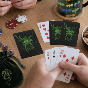 Betoverende Bos Dryade Vrouw Vlinder Fantasie Pokerkaarten