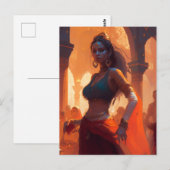 betoverende buikdanseres briefkaart (Voorkant / Achterkant)