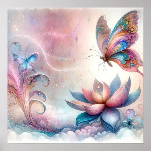 Betoverende Butterfly Wall Art Poster (Voorkant)