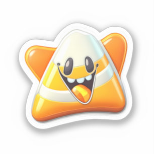 Betoverende Candy Corn Smile Sticker