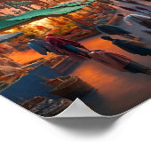 Betoverende districten van Marrakech, Marokko Poster (Hoek)