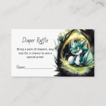 Betoverende Dragon Baby shower Luier Raffle