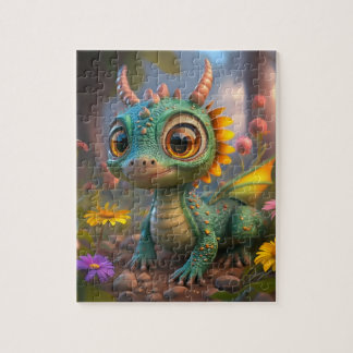 Betoverende Dragon Garden 110-delige Kinder puzzel Legpuzzel