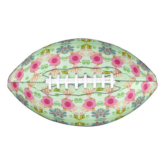 Betoverende eclectische tuin: diverse bloemen scho american football (Voorkant)