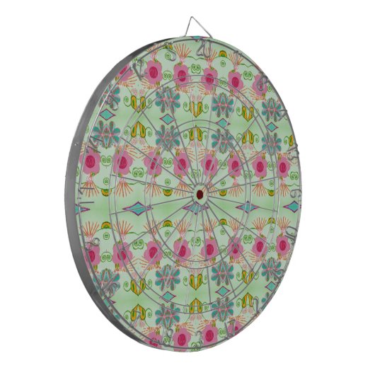 Betoverende eclectische tuin: diverse bloemen scho dartbord (Voorkant Links)
