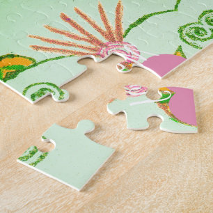 Betoverende eclectische tuin: diverse bloemen scho legpuzzel
