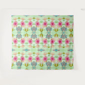 Betoverende eclectische tuin: diverse bloemen scho wandkleed (Voorkant (horizontaal))
