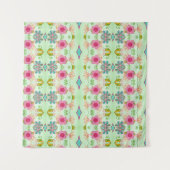 Betoverende eclectische tuin: diverse bloemen scho wandkleed (Voorkant (horizontaal))