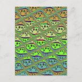 Betoverende eclectische tuin geruite bloemige scho briefkaart (Voorkant)