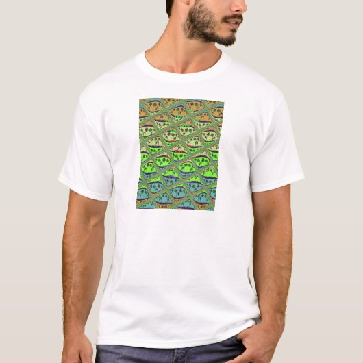 Betoverende eclectische tuin geruite bloemige scho t-shirt (Voorkant)