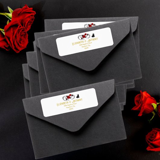 Betoverende Elegantie Retouradreslabel Etiket
