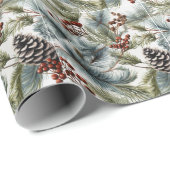 Betoverende Evergreen Sprigs Cadeaupapier (Rol Hoek)
