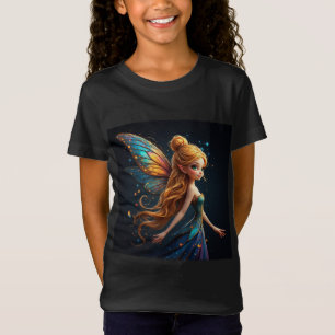 Betoverende fee met kleurrijke vleugels t-shirt